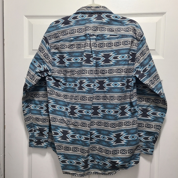 Men’s‎ Cabelas Geometric Print Flannel Button Down Shirt M - Picture 8 of 11